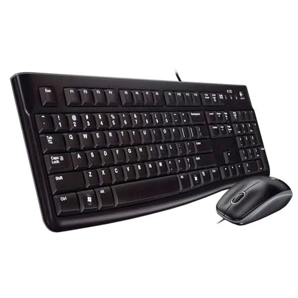 Kit tastatura si mouse cu fir LOGITECH MK120, USB, Layout US INT, negru WALTI