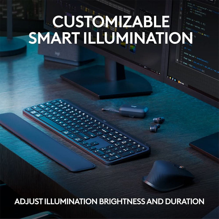 Kit tastatura si mouse Wireless LOGITECH MX KEYS S Combo, USB, Bluetooth, negru WALTI