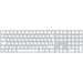 Tastatura Wireless APPLE Magic Keyboard cu Touch ID (2024), USB, Bluetooth, Layout INT English, alb - WALTI WALTI