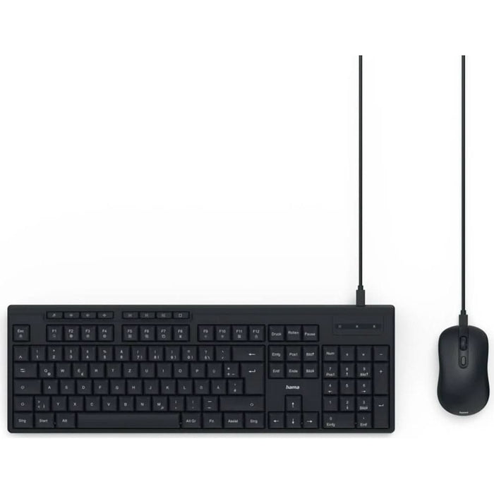 Kit tastatura si mouse HAMA CKM-200, USB, Layout RO, negru WALTI