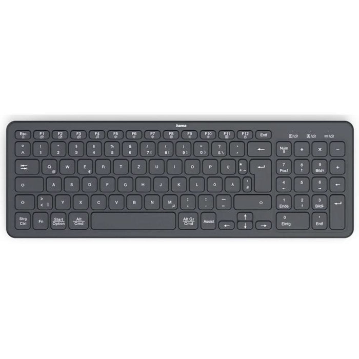 Tastatura Wireless HAMA WK-300, USB, Bluetooth, Layout RO, negru WALTI