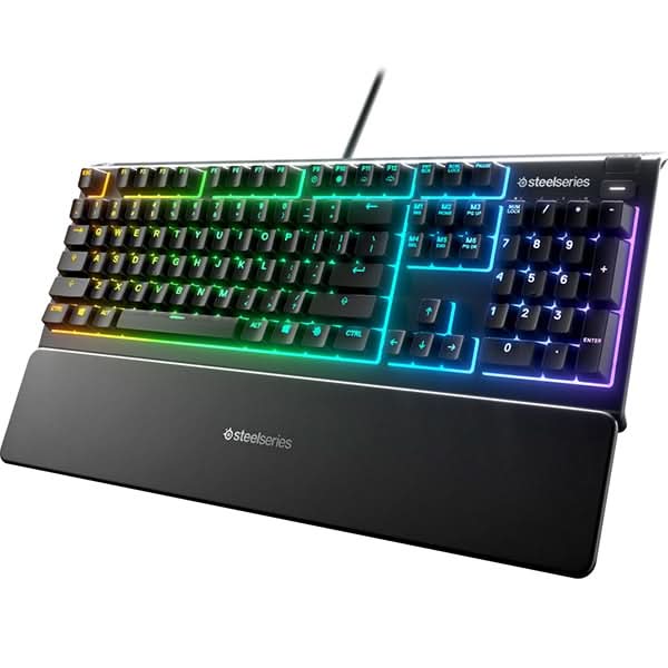 Tastatura Gaming STEELSERIES Apex 3, Whisper-Quiet Switch, USB, negru - WALTI WALTI