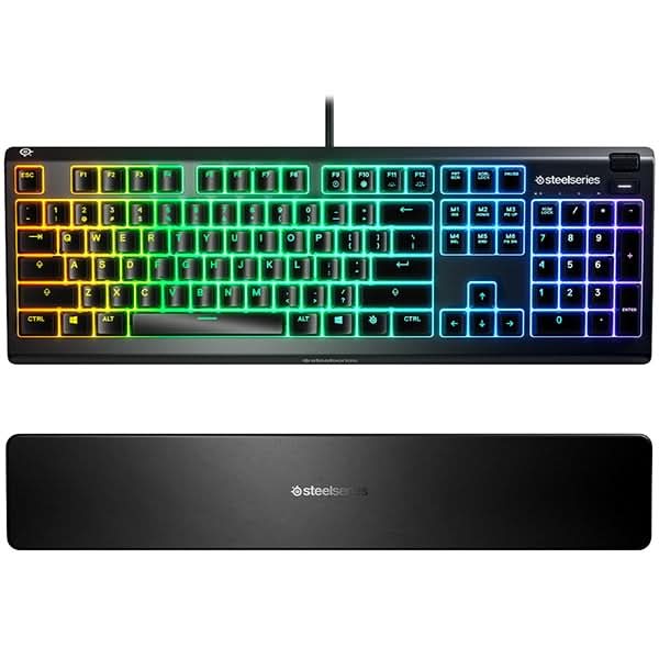 Tastatura Gaming STEELSERIES Apex 3, Whisper-Quiet Switch, USB, negru - WALTI WALTI