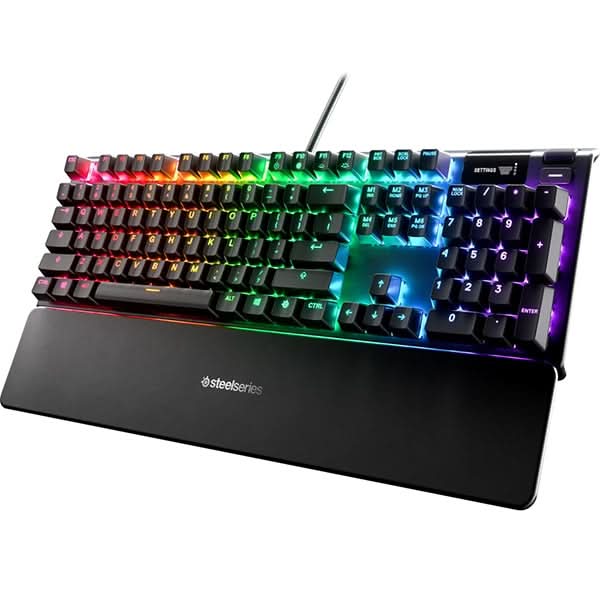 Tastatura Gaming mecanica STEELSERIES Apex 5, Hybrid blue mechanical Switch, USB, negru WALTI
