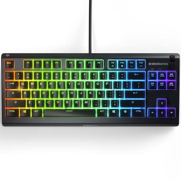 Tastatura Gaming STEELSERIES Apex 3 TKL, Whisper-Quiet Switch, USB, negru WALTI
