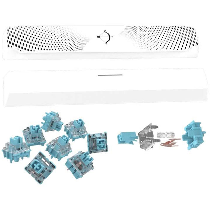 Tastatura Gaming Mecanica AQIRYS Adara, USB, Layout US, alb WALTI