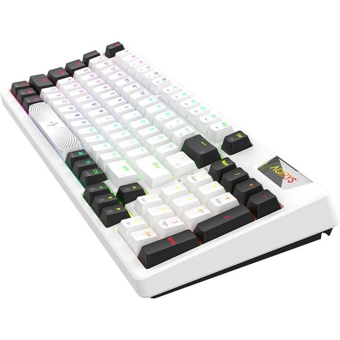 Tastatura Gaming Mecanica AQIRYS Adara, USB, Layout US, alb WALTI