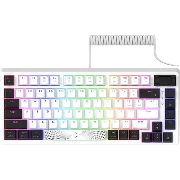 Tastatura Gaming Mecanica AQIRYS Adara Mini, USB, Layout US, alb WALTI