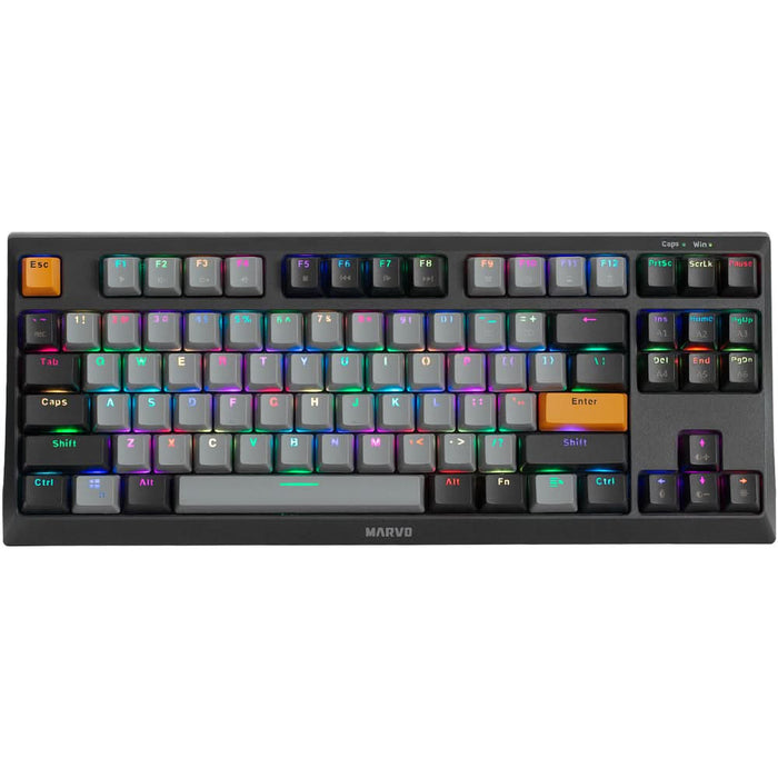 Tastatura Gaming Mecanica MARVO KG980B TKL, USB, Layout US, negru WALTI