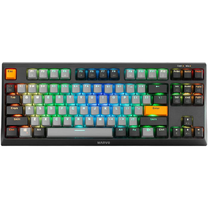 Tastatura Gaming Mecanica MARVO KG980B TKL, USB, Layout US, negru WALTI