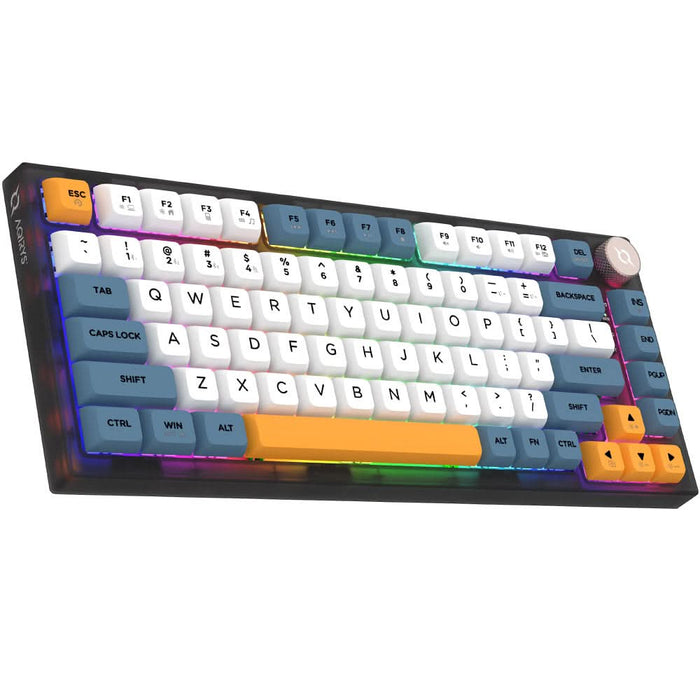Tastatura Gaming Wireless mecanica AQIRYS Libertas, Bluetooth, Layout US, negru WALTI