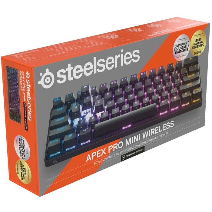 Tastatura Gaming STEELSERIES Apex Pro Mini Wireless, OmniPoint Switch, Bluetooth, negru WALTI