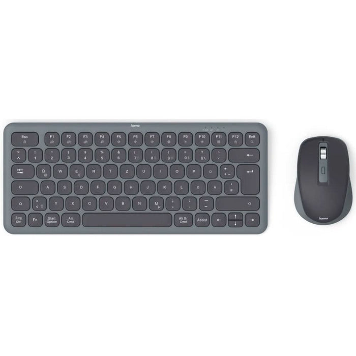 Kit tastatura si mouse Wireless HAMA WKM-500, USB, Bluetooth, Layout US, negru WALTI
