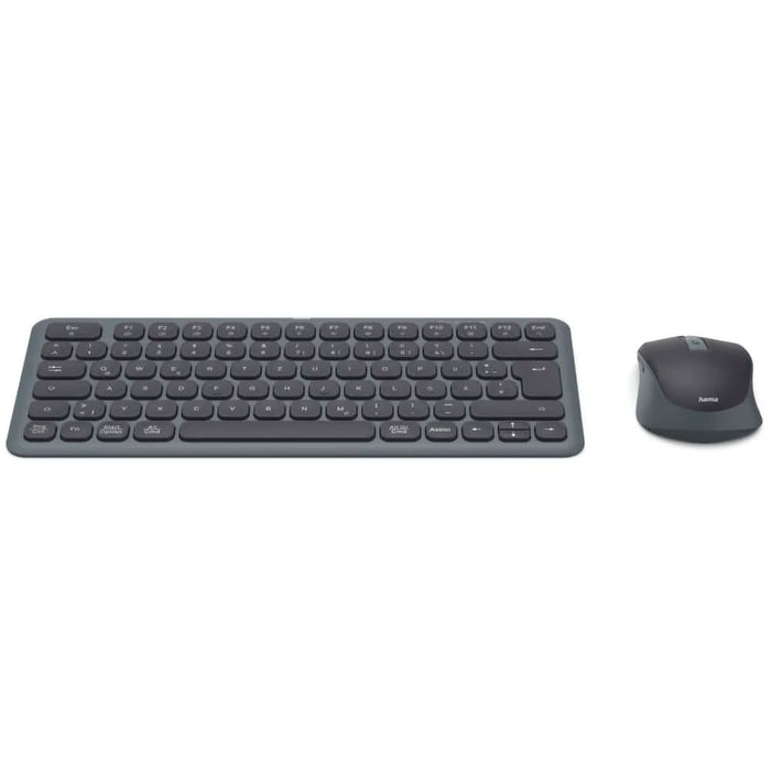 Kit tastatura si mouse Wireless HAMA WKM-500, USB, Bluetooth, Layout US, negru WALTI