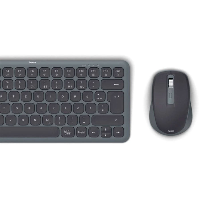 Kit tastatura si mouse Wireless HAMA WKM-500, USB, Bluetooth, Layout US, negru WALTI