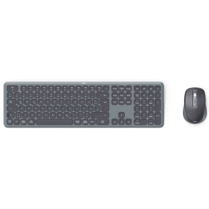 Kit tastatura si mouse Wireless HAMA WKM-550, USB, Bluetooth, Layout US, negru WALTI