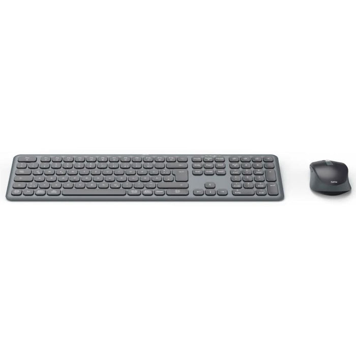 Kit tastatura si mouse Wireless HAMA WKM-550, USB, Bluetooth, Layout US, negru WALTI