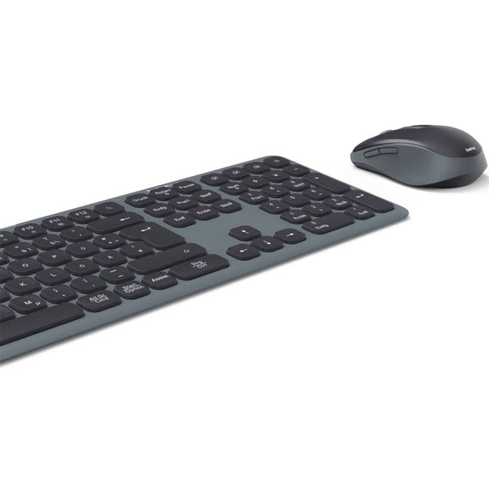 Kit tastatura si mouse Wireless HAMA WKM-550, USB, Bluetooth, Layout US, negru WALTI