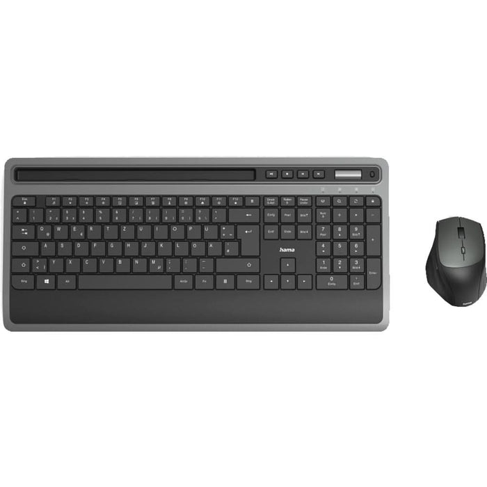 Kit tastatura si mouse Wireless HAMA KMW-600, USB, Layout US INT, negru WALTI