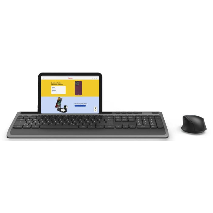 Kit tastatura si mouse Wireless HAMA KMW-600, USB, Layout US INT, negru WALTI