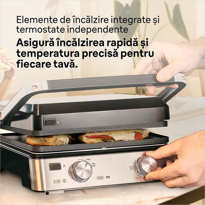 Gratar electric BRAUN MultiGrill CG7020, 2000W, argintiu-negru WALTI