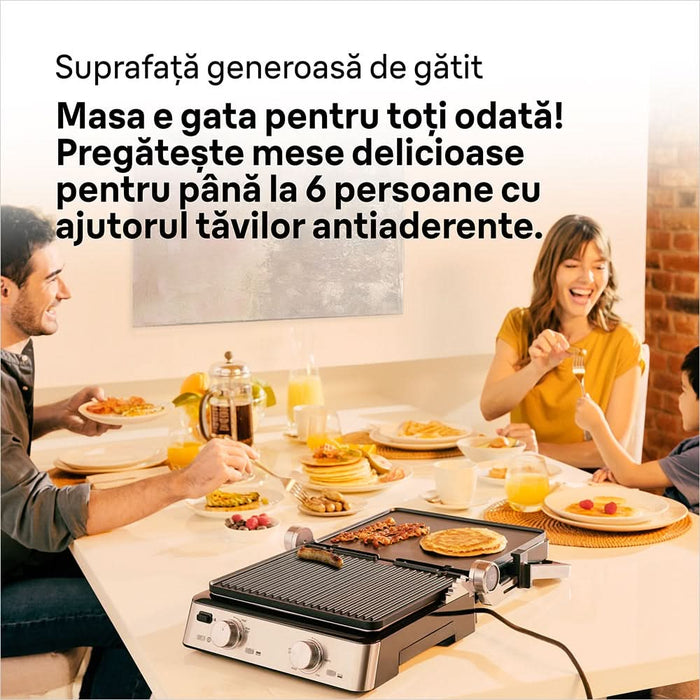 Gratar electric BRAUN MultiGrill CG7020, 2000W, argintiu-negru WALTI