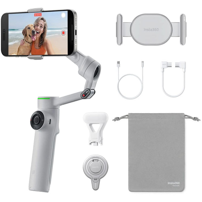 Stabilizator imagine Gimbal INSTA360 Flow 2 Pro Creator Kit, Bluetooth, 3 axe, 1100mAh, gri WALTI