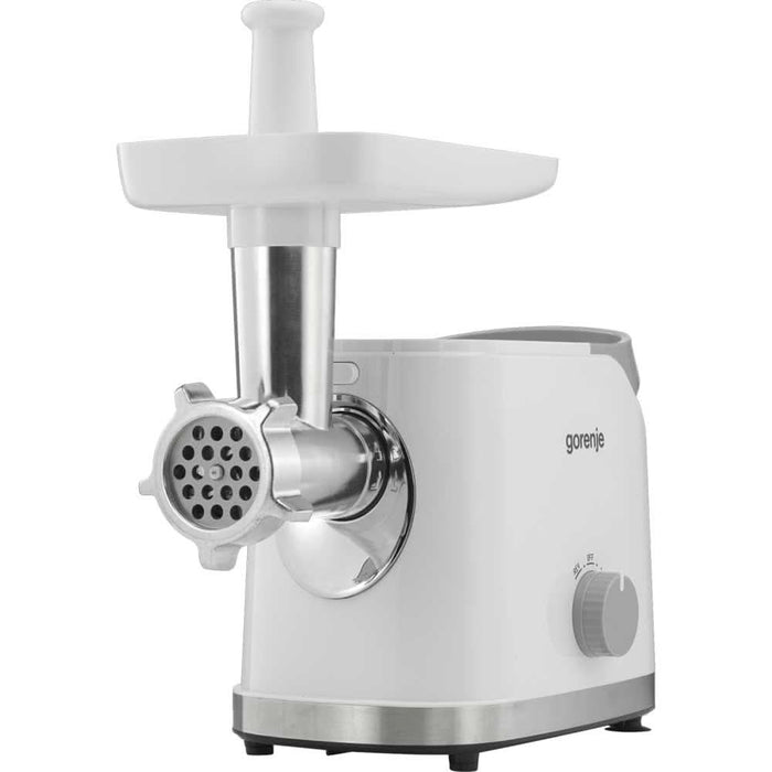 Masina de tocat carne GORENJE MG1802SJW, 2.1kg/min, 1800W, accesoriu feliere/razuire/suc de rosii, alb-argintiu WALTI