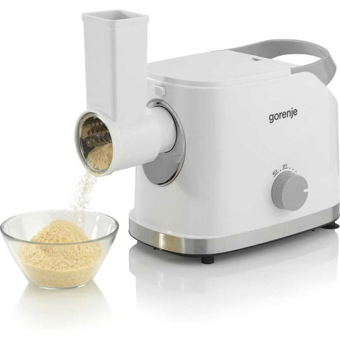 Masina de tocat carne GORENJE MG1802SJW, 2.1kg/min, 1800W, accesoriu feliere/razuire/suc de rosii, alb-argintiu WALTI