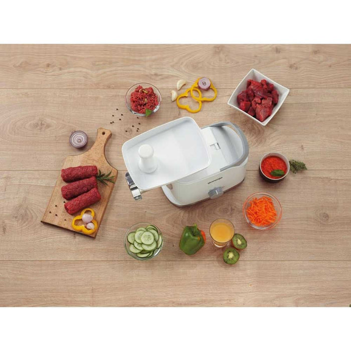 Masina de tocat carne GORENJE MG1802SJW, 2.1kg/min, 1800W, accesoriu feliere/razuire/suc de rosii, alb-argintiu WALTI