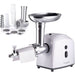 Masina de tocat carne MYRIA MY4075, 0.5kg/min, 1200W, accesoriu carnati/suc de rosii/kebbe, alb-gri - WALTI WALTI
