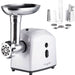 Masina de tocat carne MYRIA MY4075, 0.5kg/min, 1200W, accesoriu carnati/suc de rosii/kebbe, alb-gri - WALTI WALTI