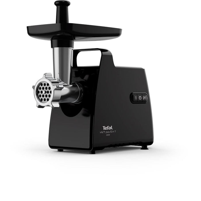 Masina de tocat carne TEFAL NE553838, 2.8kg/min, 2000W, accesoriu carnati/suc de rosii/kebbe, negru WALTI