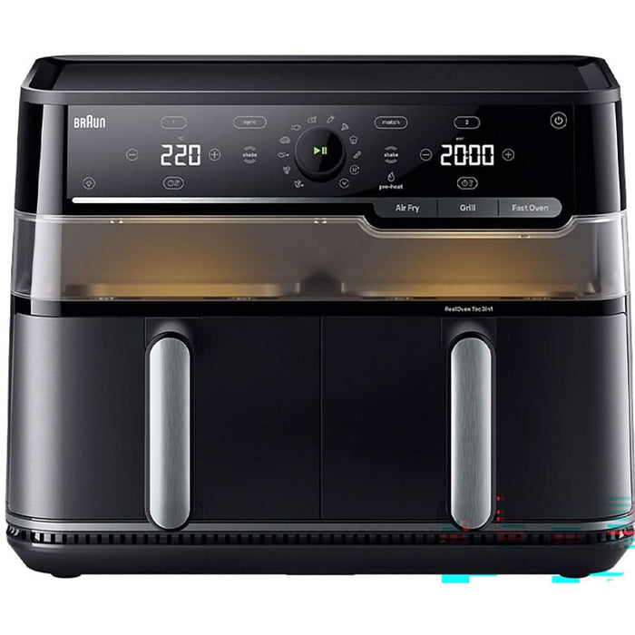 Friteuza cu aer cald dubla BRAUN TwinCook 5 TD5073, 10l, 2.5kg, 2850W, negru-gri inchis WALTI