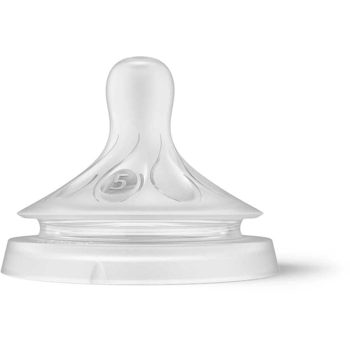 Biberon PHILIPS AVENT Natural Response SCY930/01, flux lent, 0 luni+, 120ml, alb-transparent WALTI