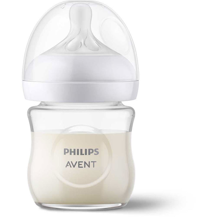 Biberon PHILIPS AVENT Natural Response SCY930/01, flux lent, 0 luni+, 120ml, alb-transparent WALTI