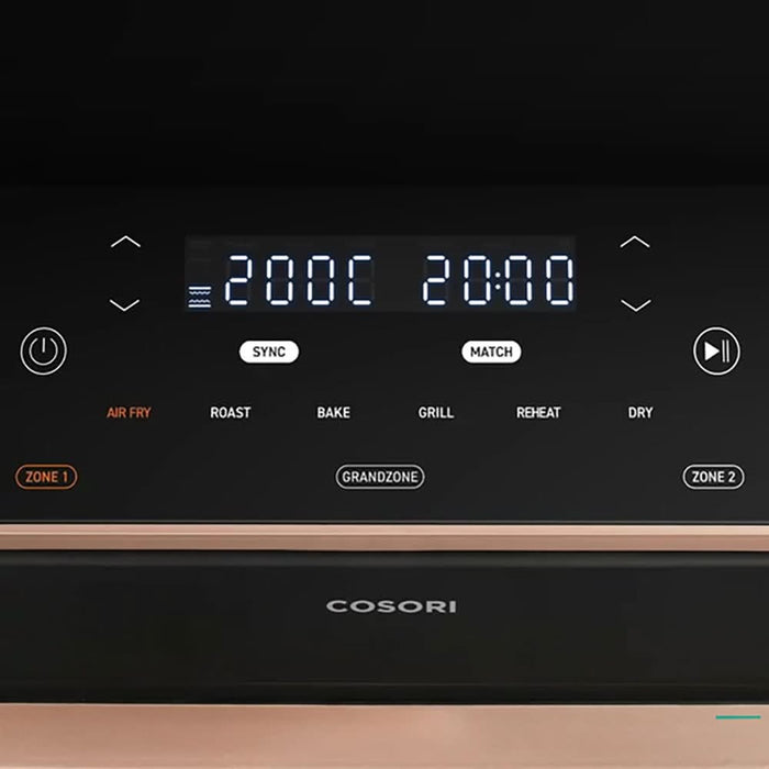 Friteuza cu aer cald dubla COSORI CAF-TF101S-AEUR-204A, 10l, 2800W, negru-auriu WALTI