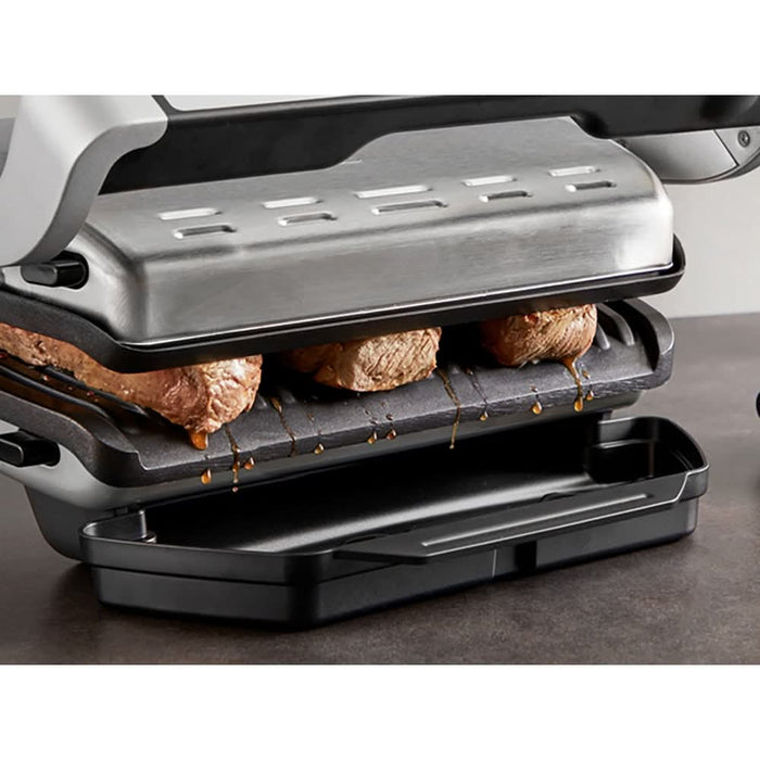 Gratar electric TEFAL OptiGrill+ GC718D10, 2000W, 6 programe automate, argintiu-negru WALTI