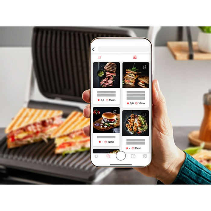 Gratar electric TEFAL OptiGrill+ XL GC728D10, 2000W, 9 programe automate, argintiu-negru WALTI