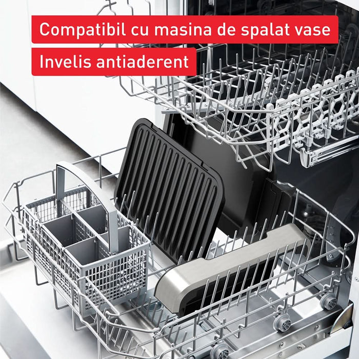 Gratar electric TEFAL OptiGrill 4in1 GC774D30, 2100W, 9 programe automate, argintiu-negru WALTI