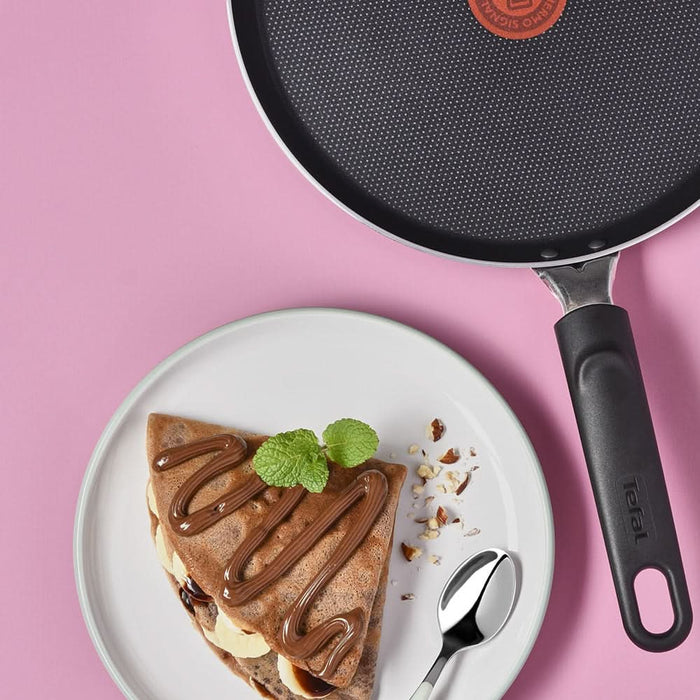 Tigaie clatite TEFAL Simply Clean B5671053, 25cm, aluminiu, Thermo Signal, negru WALTI