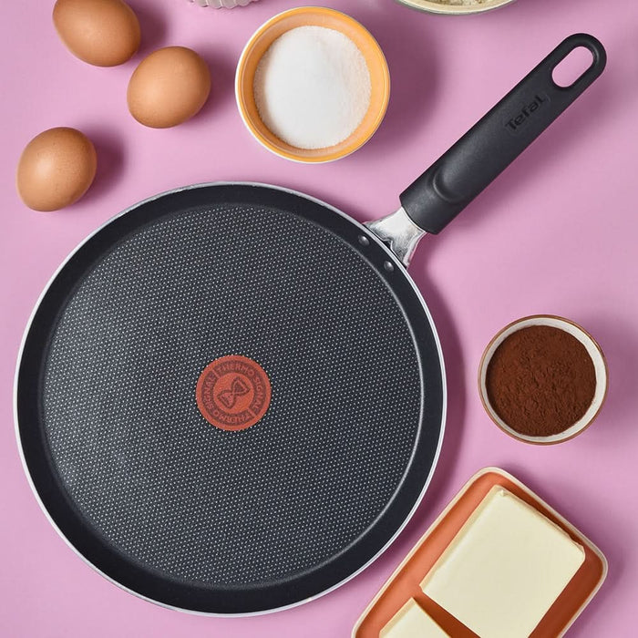 Tigaie clatite TEFAL Simply Clean B5671053, 25cm, aluminiu, Thermo Signal, negru WALTI