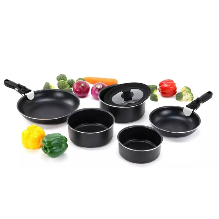 Set vase MYRIA MC4012, 8 piese, 16-20cm, aluminiu, negru WALTI