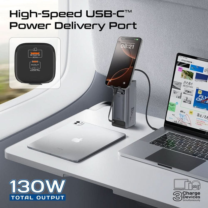 Baterie externa PROMATE Titan-130RC, 20000 mAh, 1x USB-A, 1x USB-C, gri WALTI