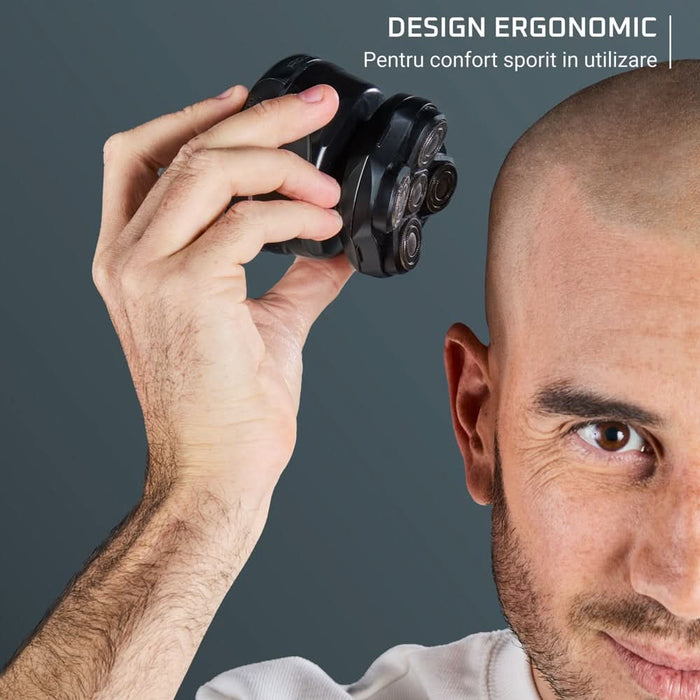 Aparat de ras pentru cap ROWENTA Head Shaver TN3110E0, acumulator, autonomie 80 min, albastru-negru WALTI