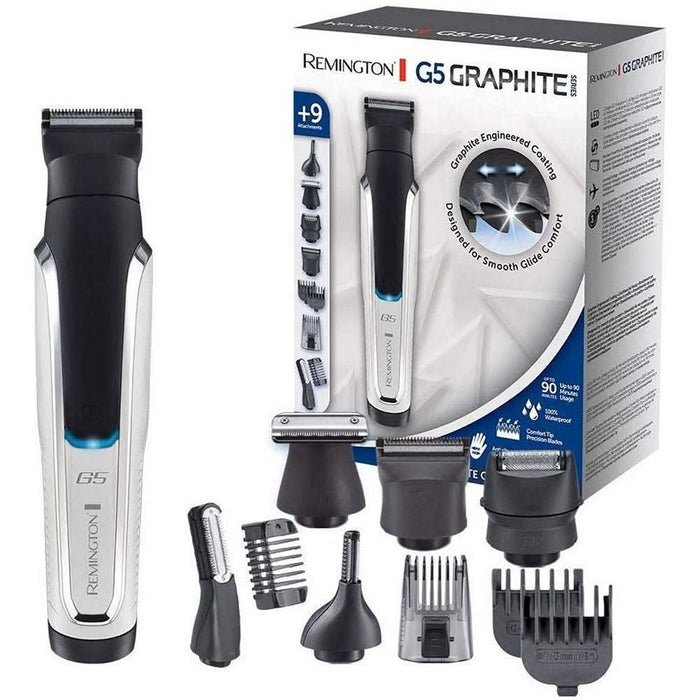 Aparat de tuns multifunctional 9 in 1 REMINGTON Graphite Series G5 PG5000, acumulator, 90 min autonomie, negru-argintiu WALTI