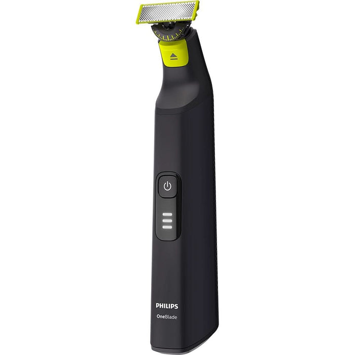 Aparat hibrid de barbierit, tuns barba si parul corporal PHILIPS OneBlade Pro QP6542/15, acumulator, 90 min autonomie, negru WALTI