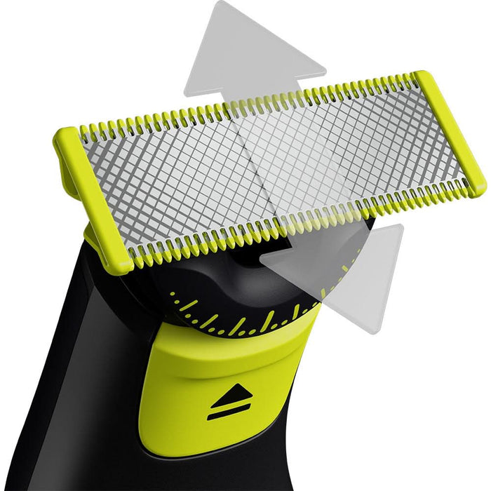 Aparat hibrid de barbierit, tuns barba si parul corporal PHILIPS OneBlade Pro QP6542/15, acumulator, 90 min autonomie, negru WALTI