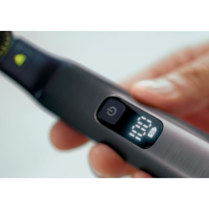 Aparat hibrid de barbierit, tuns barba si parul corporal PHILIPS OneBlade Pro QP6552/15, acumulator, 120 min autonomie, negru WALTI