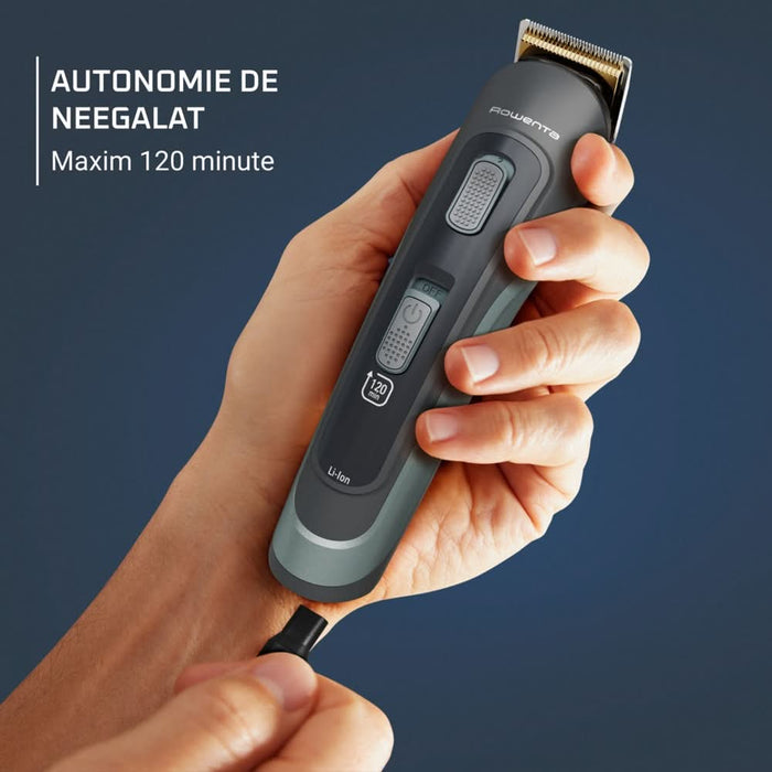 Aparat de tuns ROWENTA TN9444E0 Selectium 15in1, acumulator, 120 min autonomie, negru-verde WALTI